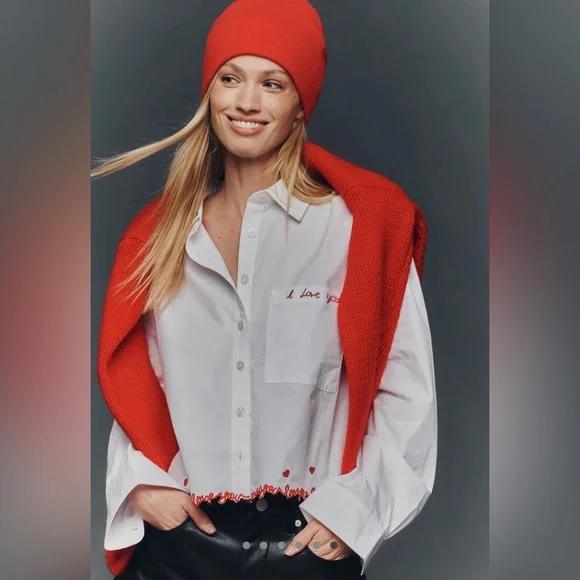 NWT Maeve Cotton Button-Down Shirt_Anthropologie - Picture 2 of 7